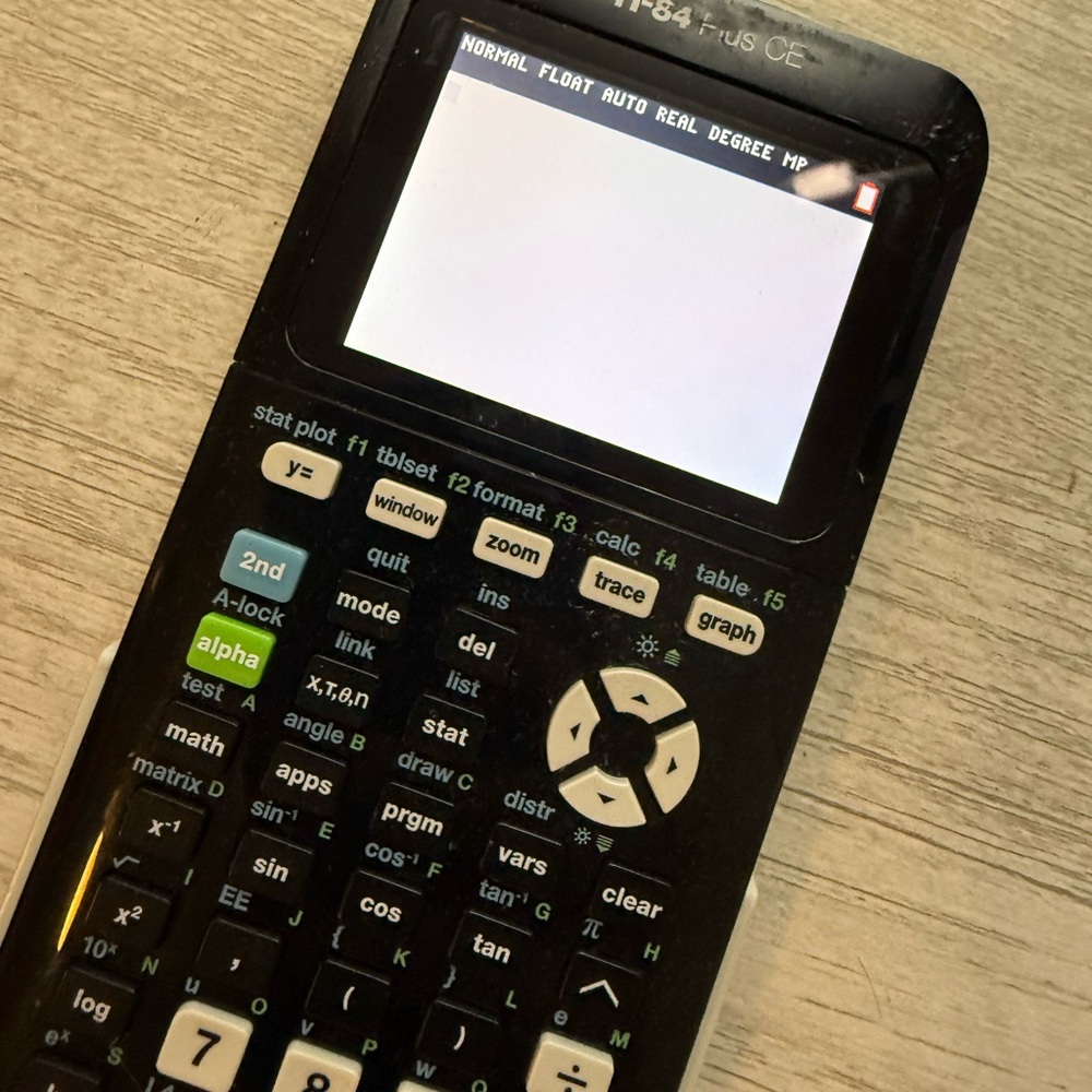 TI-84 Plus CE- Color Graphing Calculator with White Navigation Pad